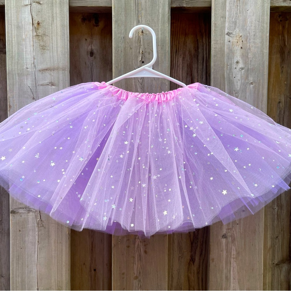 NEW 4 Layer sparkle tutu Pink with Lavender